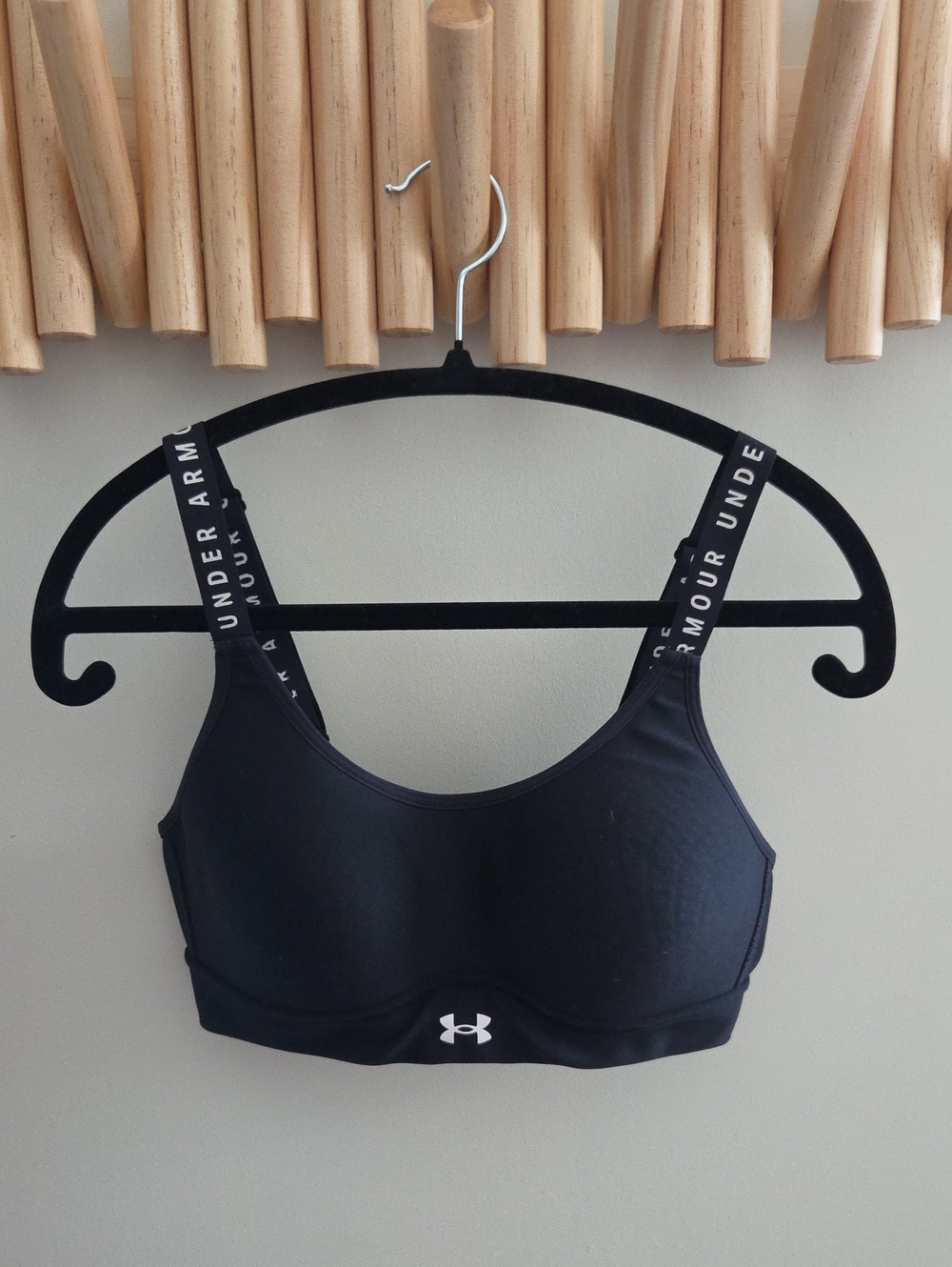 Under Armour Black High Impact Sports Bra with Branded Straps